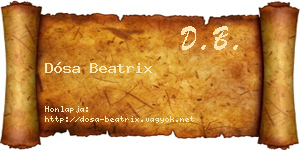 Dósa Beatrix névjegykártya